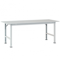 Pack- und Beistelltisch, Tragkraft 700 kg, BxTxH 2000x800x760-870 mm, lichtgrau