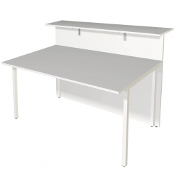 Theken-Grundmodul "CLASSIC" BxTxH 1350x920x1080 mm, weiß/Glas