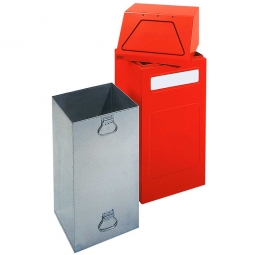 Wertstoffsammler, stationär, Inhalt 65 Liter, BxTxH 405x380x970 mm, rot