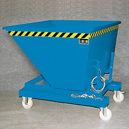 Rollensatz für Kippbehälter, 1350 kg Tragfähigkeit, 2 Lenk- und 2 Bockrollen aus Polyamid, Ø 180 mm (Aufpreis)
