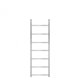 Ordnerregal mit 7 Böden, glanzverzinkt, Schraubsystem, BxTxH 750x300x2550 mm