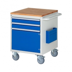 Montagewagen BxTxH 580x650x795mm, 2 Schubladen+Tür
