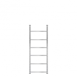 Ordnerregal mit 6 Böden, glanzverzinkt, Schraubsystem, BxTxH 750x600x2200 mm
