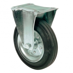 Transportgeräte-Bockrolle, Rad-ØxB 125x37 mm, Tragkraft 150 kg, schwarz
