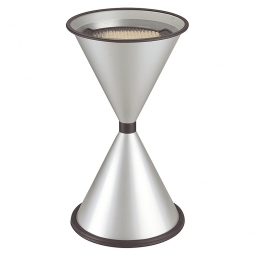 Sicherheits-Standascher, perlsilber, HxØ 770x405 mm, Stahlblech, kunststoffbeschichtet