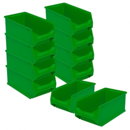 10x Sichtbox PROFI LB3, grün, Inhalt 7,6 L, LxBxH 350x200x150 mm, innen 295x175x140 mm