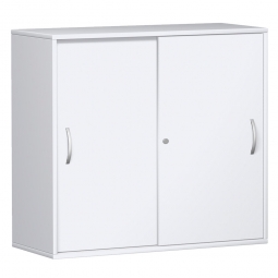 Schiebetürschrank PRO 3 Ordnerhöhen, weiß, BxHxT 1600x1152x425 mm