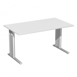 Schreibtisch PREMIUM höhenverstellbar, Rechteck, Lichtgrau/Silber, BxTxH 1600x800x680-820 mm