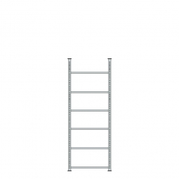 Ordnerregal mit 6 Böden, kunststoffbeschichtet, Schraubsystem, BxTxH 750x300x2200 mm