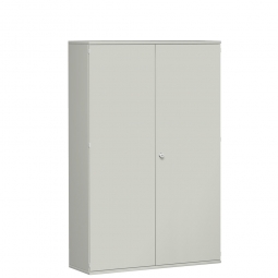 Garderobenschrank PRO, lichtgrau, BxTxH 1200x425x1920 mm, 5 Fachböden, 1 Kleiderstange