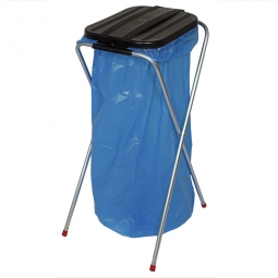 Leichter Wertstoffsammler, BxTxH 370x410x810 mm , Mit schwarzem Deckel eckig, für 70 o. 120 Liter-Müllsack