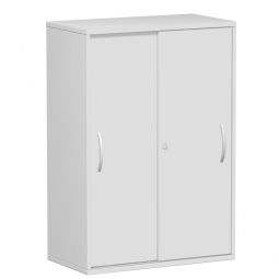 Schiebetürenschrank FLEX, 3OH, lichtgrau, BxTxH 800x425x1182 mm