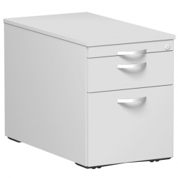 Rollcontainer, 3 Stahlschubladen, lichtgrau, BxTxH 438x800x565 mm