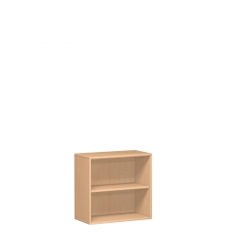 Büroregal PRO, 2 Ordnerhöhen, Buche, BxTxH 1000x425x768 mm