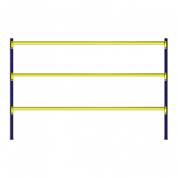 Weitspannregal mit 3 Stahlblechebenen, Stecksystem, BxTxH 3080x1205x2000 mm, Tragkraft 775 kg/Ebene