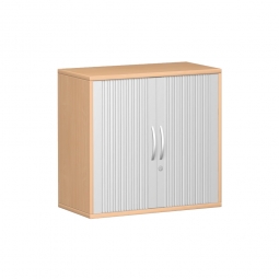 Querrollladenschrank PRO 2 Ordnerhöhen, Buche, BxTxH 800x425x768 mm