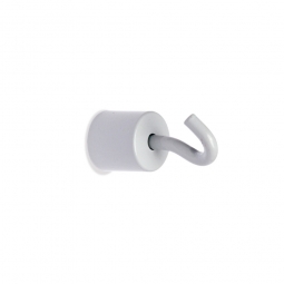 Haftmagnete mit Haken, weiß, Haftkraft 4 kg, Ø 15 mm, VE = 2 Stück