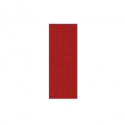 System-Schlitzplatte BxHxT 450x1200x18 mm, aus 1,25 mm Stahlblech, kunststoffbeschichtet in verkehrsrot