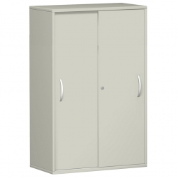 Schiebetürschrank PRO 4 Ordnerhöhen, lichtgrau, BxHxT 1200x1536x425 mm