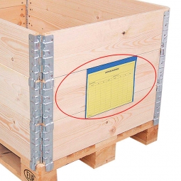 Beschriftungstasche für Aufsatzrahmen, DIN-A-4 quer, blau, Preis pro Stück, Mindestbestellmenge 100 Stück