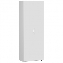 Flügeltürenschrank mit 6 Ordnerhöhen "Flex", lichtgrau, BxTxH 800x425x2160 mm