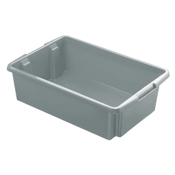 Leichter Drehstapelbehälter, LxBxH 595x395x170 mm, 30 Liter, grau