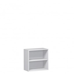 Büroregal PRO, 2 Ordnerhöhen, weiß, BxTxH 1200x425x768 mm