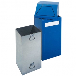 Wertstoffsammler, stationär, Inhalt 65 Liter, BxTxH 405x380x970 mm, blau