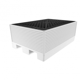 Sicherheitspalette, 370 Liter, weiß, LxBxH 1260x860x485 mm, Tragkraft: 1500 kg