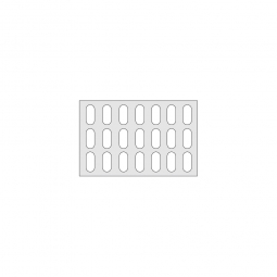 Gitterregalboden aus Kunststoff (Polystyrol), BxT 750x480 mm, bestehend aus 2 Bodensegmenten und 2 Trägerholmen