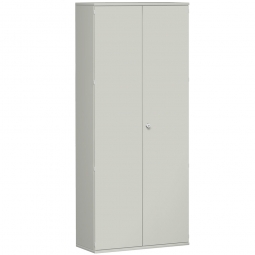 Garderobenschrank PRO, lichtgrau, BxTxH 1000x425x2304 mm, 7 Fachböden, 1 Kleiderstange