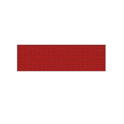 System-Schlitzplatte BxHxT 1500x450x18 mm, aus 1,25 mm Stahlblech, kunststoffbeschichtet in verkehrsrot