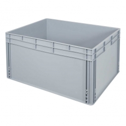 Eurobehälter mit 2 Griffleisten, LxBxH 800x600x420 mm, 172 Liter, grau