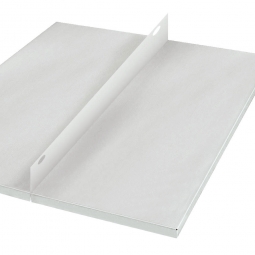 Ordner-Schraub-Fachboden, kunststoffbeschichtet, BxT 1000x600 mm, mit Mittelanschlagleiste