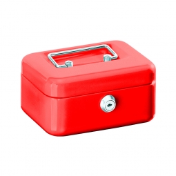 Geldkassette, rot, BxTxH 200x150x75 mm