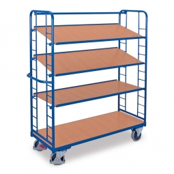 Etagenwagen mit 4 Böden, LxBxH 1510x550x1815 mm, Tragkraft 250 kg