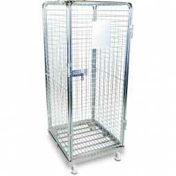 Antidiebstahlbehälter mit Stahlrohrboden, LxBxH 800x710x1800 mm, Tragkraft bis 500 kg