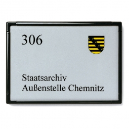 Türschild "Rom", schwarzbraun RAL 8022, 110x155 mm, DIN A6