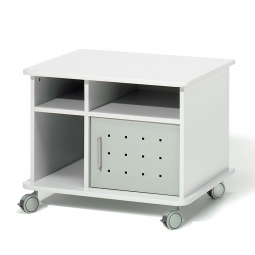 Beistellwagen für schwere Lasten bis 100 kg, lichtgrau, BxTxH 750x600x600 mm