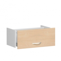 Hängeregistraturschublade FLEX, Buche, Breite 800 mm, hochwertige Metallgriffe in silbermatt