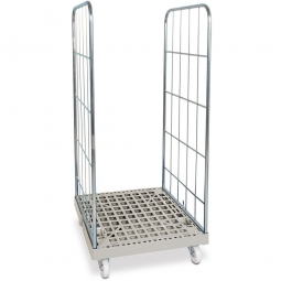 Gitterrollwagen für Eurobehälter, LxBxH 815x682x1660 mm, 2-seitig, grau
