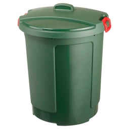 Deckeltonne mit Deckel, 75 Liter, Ø oben/unten 490/390 x H 640 mm, grün