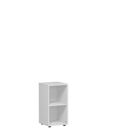Regal mit 2 Ordnerhöhen "Flex", lichtgrau, BxTxH 400x400x752 mm