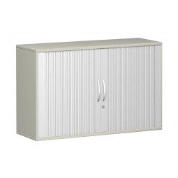Querrollladenschrank PRO 2 Ordnerhöhen, lichtgrau, BxTxH 1200x425x768 mm