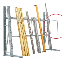 Unterteilungsbügel für Senkrecht-Steck-Regal, Endbügel, rechte Ausführung, HxT 910x700 mm, Bügel-Ø 20 mm