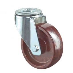 Bäckereirolle mit Rückenloch, Tragkraft 80 kg, Temperaturbereich -40/+350°C, Rad-ØxB 100x30 mm