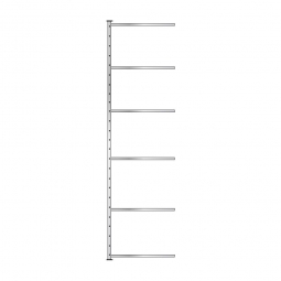 Fachboden-Steck-Anbauregal, glanzverzinkt, BxTxH 1235x615x3000 mm, mit 6 Fachböden