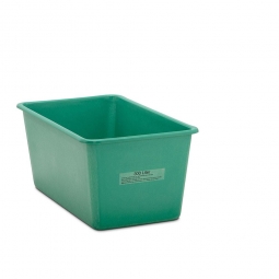 Rechteckbehälter aus GFK, Inhalt 300 Liter, grün, LxBxH 1180x700x530 mm, Gewicht 14 kg
