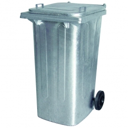 Feuerverzinkte Stahl Mülltonne, 240 Liter