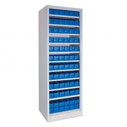 Regal mit Regalkästen, blau, LxBxH 400x91x81 mm
